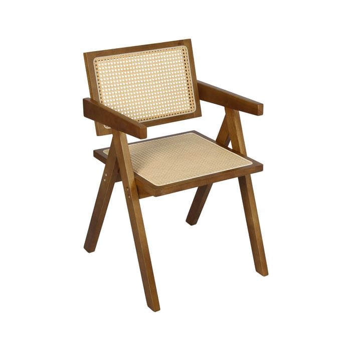 Levede Wooden Rattan Accent Armchair Lounge Seat