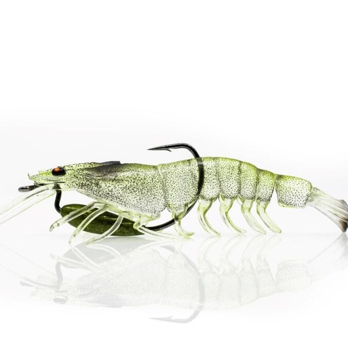 125mm Chasebait Heavy Flick Prawn Soft Plastic Fishing Lure with 15gm Lead Weight - Banana Prawn