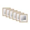 6PK Braz Venice Image Photo Document Display Frame 15x15cm Beech
