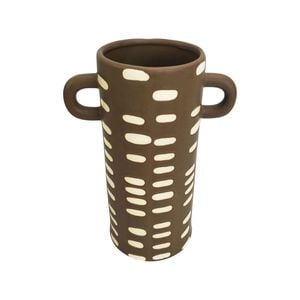 Urban Lydia 22cm Ceramic Plant/flower Vase Display Pot - Mocha