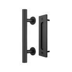 Rolltrak Matte Black Barn Door Pull Handle Set - Matte Black