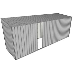 Build-a-Shed 1.5 x 5.2 x 2m Single Sliding Side Door Skillion Shed - Zinc