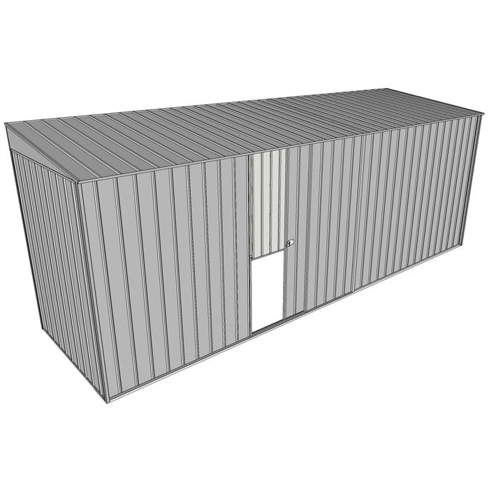 Build-a-Shed 1.5 x 5.2 x 2m Single Sliding Side Door Skillion Shed - Zinc