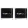 2PK Kitchen Craft Lovello Carbon Steel Utensil Tin Holder Kitchen Rack Black