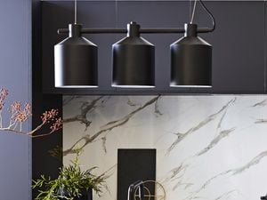 Black pendant lights.