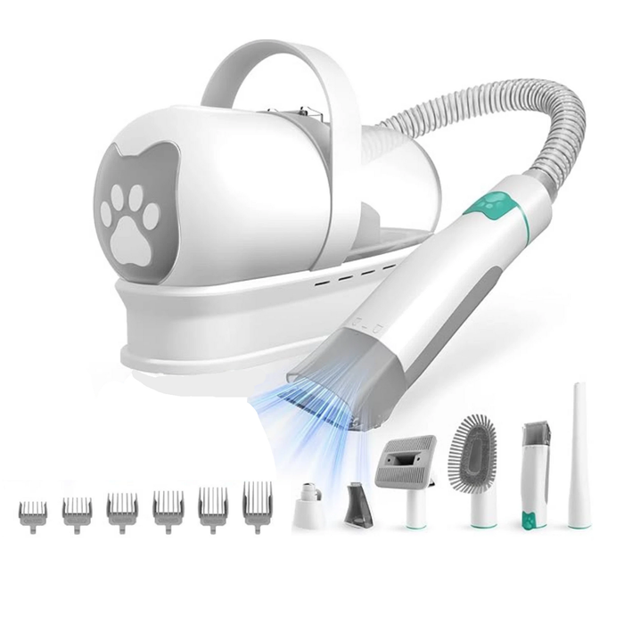 Provecta 7 In 1 Pet Grooming Vacuum Kit White Clippers And Nail Grinder