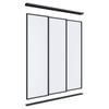 Lugna 2100 x 1800mm Black Melamine Wardrobe Triple Sliding Doors