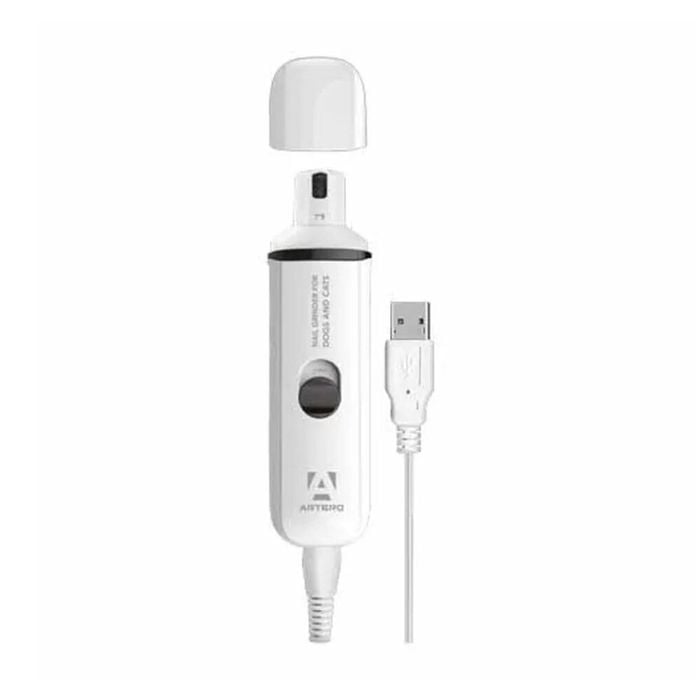 Artero USB Rechargable Pet Dog & Cat Nail Grinder 170x100x35mm White