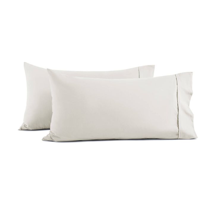 Dreamaker 250TC Cotton & Recycled Polyester Blend King Pillowcase Twin Pack Silver Grey