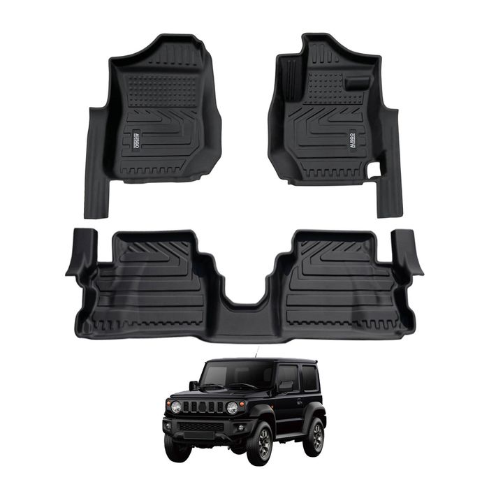 AUSGO Car Floor Mats for Suzuki Jimny 3-Door Auto Trans 2018-Onwards All-Weather Floor Liners