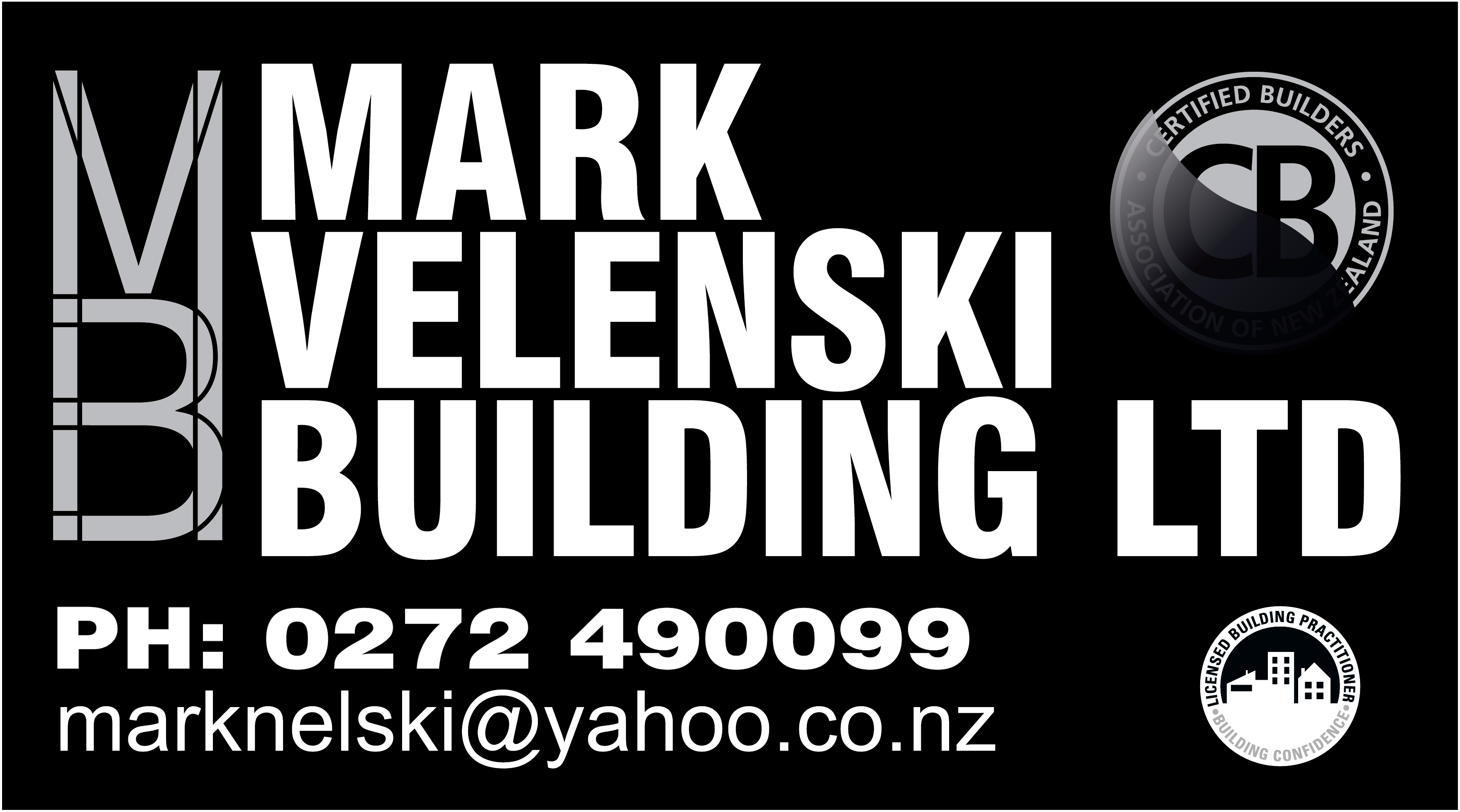 Mark Velenski Building Ltd logo.