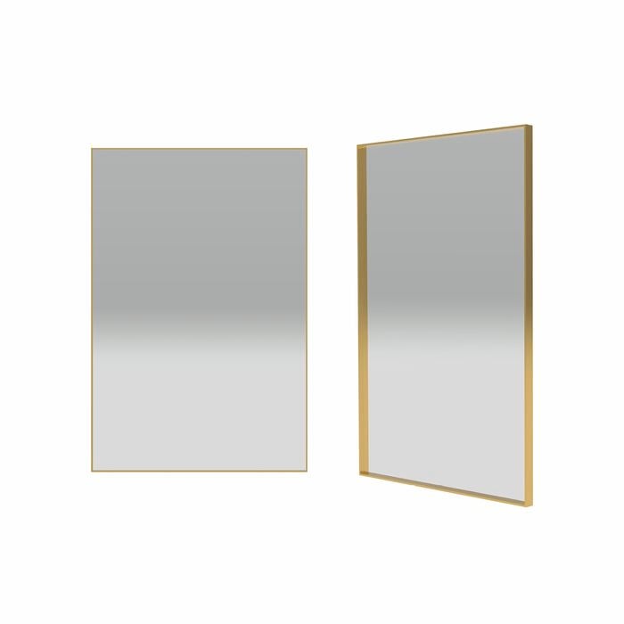 Forme 600mm Brushed Gold Rectangle Framed Mirror