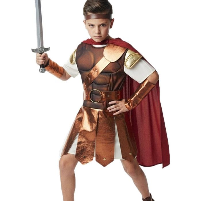Ancient Roman Warrior Boys Gladiator Costume - 4-6