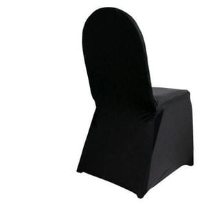 Just Party Linen Black Chair Cover Spandex