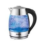 TODO 2200W 1.7L Electric Cordless Kettle Dual Wall Glass Stainless Steel