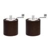 Olympia Salt And Pepper Mill Grinder Set Ceramic Mechanism Dark Wood 80mm Adjustable Kitchen Tableware