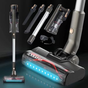 KRAPOF Super Slim Power Vac Cordless Stick Vacuum cleaner with Extra FREE Second Battery