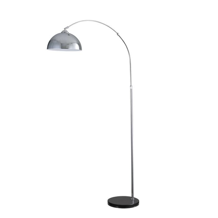 Oriel Lighting Marmo Arc Floor Lamp With Marble Base Chrome