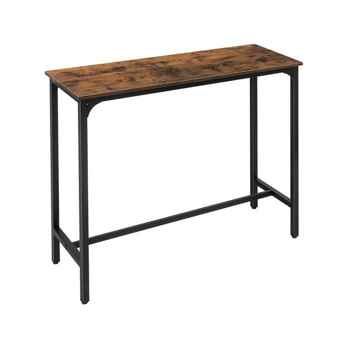 Costway 120cm Bar Table Dining Room Kitchen w/Footrest