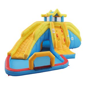 Keezi Inflatable Kids Pool Water Slide Splash Castle Football Water Cannon 622cmx542cm