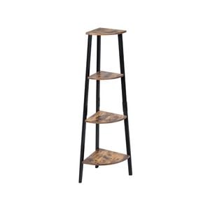 Costway 4-tier Corner Bookcase Ladder Shelf Metal Frame