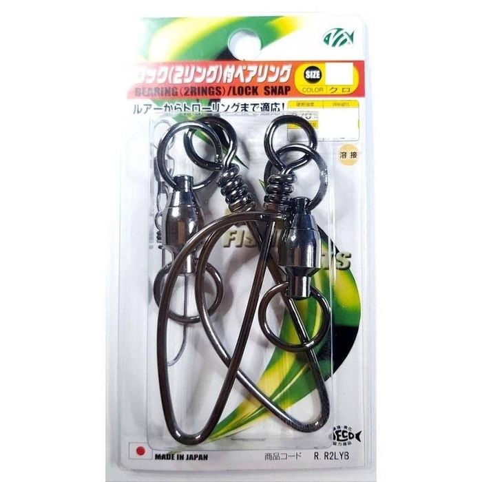 NT Swivel R.R2LYB Ball Bearing BB Swivel With Stainless Steel Lock Snap (2 Rings) 8 (200kg)