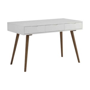 Modern Furniture BLANCO 120cm Study Desk - White & Walnut