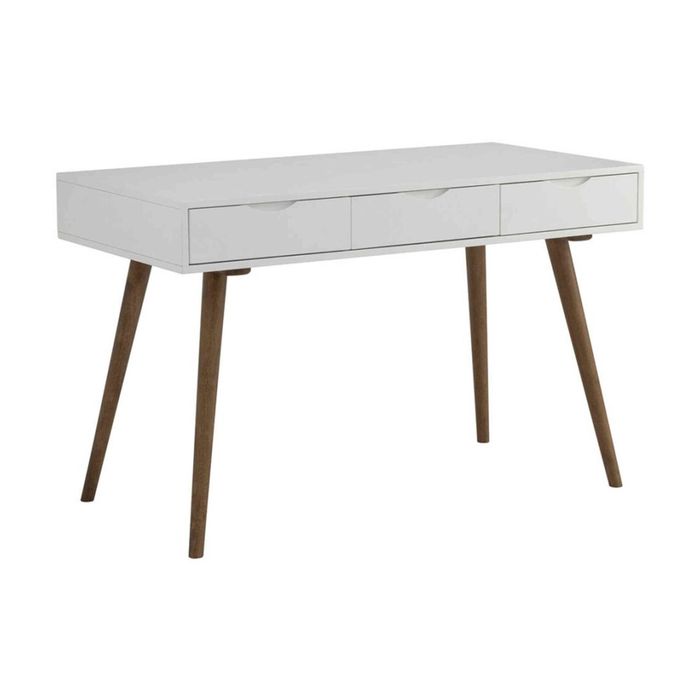 Modern Furniture BLANCO 120cm Study Desk - White & Walnut