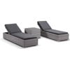 Outdoor Breeze Wicker Sun Lounge Set With Side Table