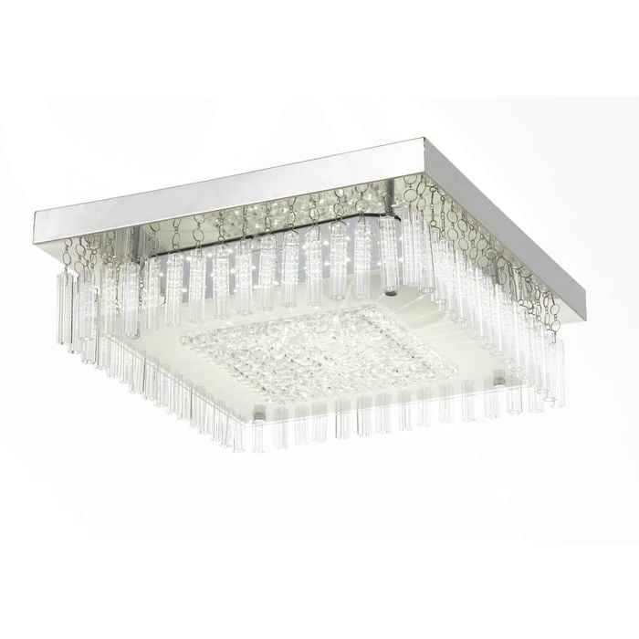 Telbix Chrome/Clear Andela Square Led Oyster