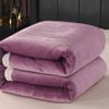 CottonMore Large Ultimate Sherpa Blanket Luxurious Plush Throw Rug 200x230cm - Purple