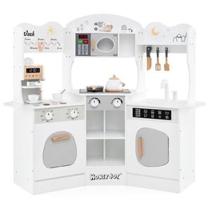 Costway 3-door Pretend Play Kitchen