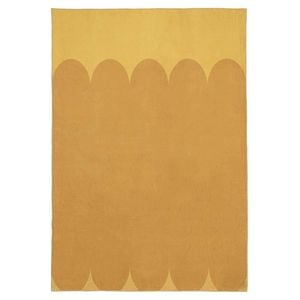 Loopsie-370cm X 270cm-poyeni Printed Mustard Washable Rug