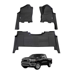 AUSGO Car Floor Mats for RAM 1500 DT Series Crew Cab 2020-2023 All-Weather Floor Liners