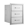 VEVOR Kitchen Drawers Silver Flush Mount Triple Access BBQ with Handle Stainless Steel