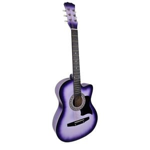 Karrera 38in Cutaway Acoustic Guitar with Guitar Bag - Purple Burst