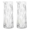 2PK Ecology Camille Soda Lime Glass Carafe Drink Decanter Jug 1.3L White