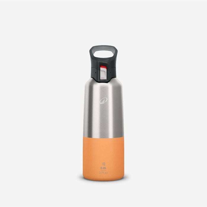 Decathlon - 0.8 L Insulated Stainless Steel Flask 900 With Quick-release Cap For Hiking - One Size