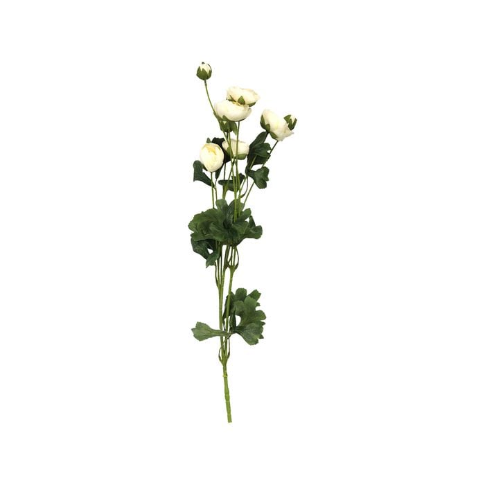 UN-REAL 65cm White Ranunculus Artificial Flower