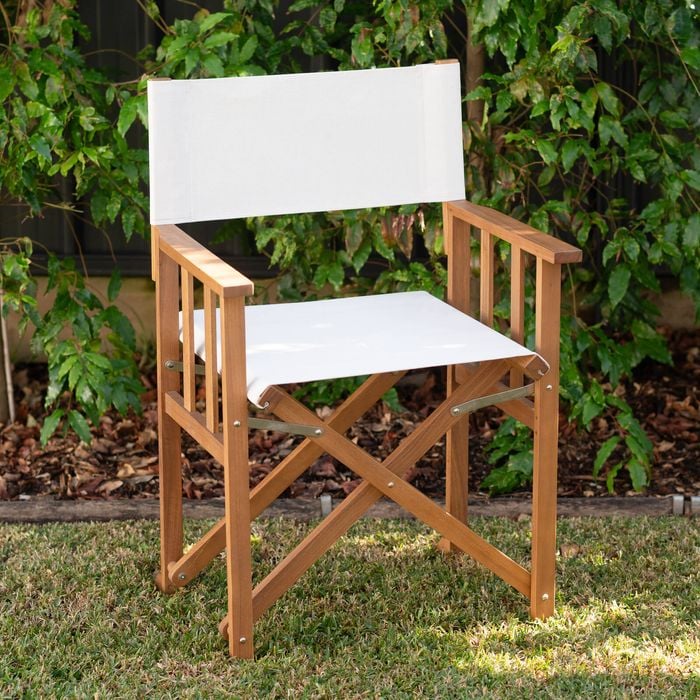 Mimosa White Timber Director's Chair - Bunnings Australia