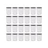 Argon Tableware 380ml Glass Jam Jars With Airtight Black Lids - Set Of 24 Empty Screw Top Kitchen Storage Preserving Jar