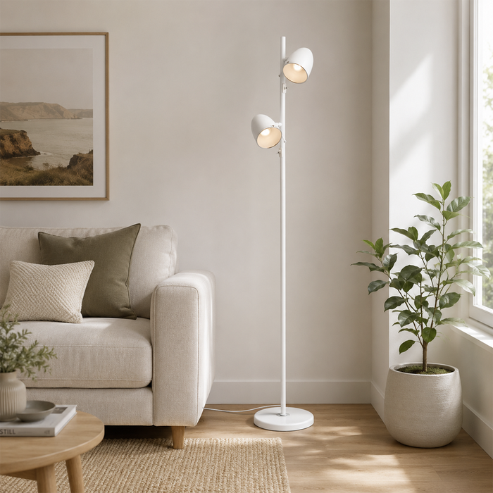 Mercator White 2-Light Sara Floor Lamp