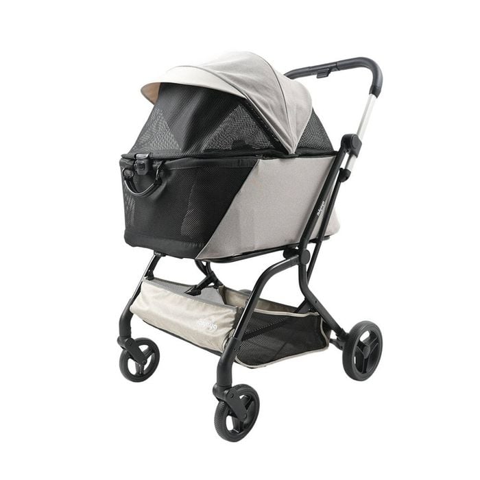InstaCollapse Detachable Dog Stroller and Pet Car Seat Carrier Combo – Taupe
