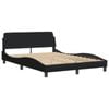 vidaXL Bed Frame without Mattress Black 137x187 cm Double Fabric