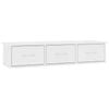 vidaXL Wall-mounted Drawer Shelf White Engineered Wood Floating Wall Cabinet