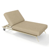 Nordhavn Single Light Brown Reclining Sun Lounger, Outdoor Folding Sunbed