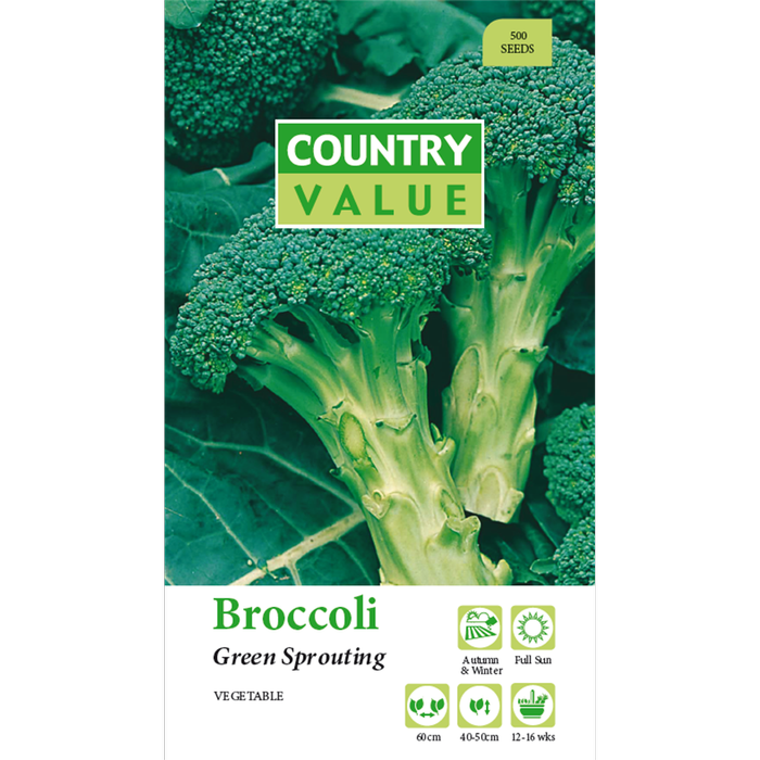 Country Value Green Sprouting Broccoli Vegetable Seeds
