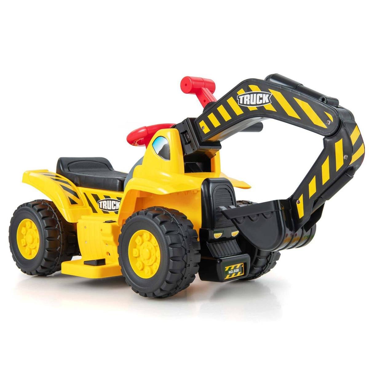 Costway Kids Ride On Excavator Car Electric Diggers w/Hoop,Balls&Horn ...