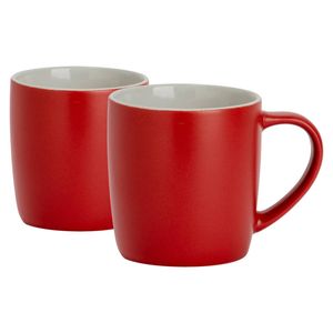 Argon Tableware Matt Coloured Coffee Mugs - 350ml - Pack of 2