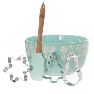 Bread And Butter Electroplate Snowflake Mini Bowl Set Light Blue